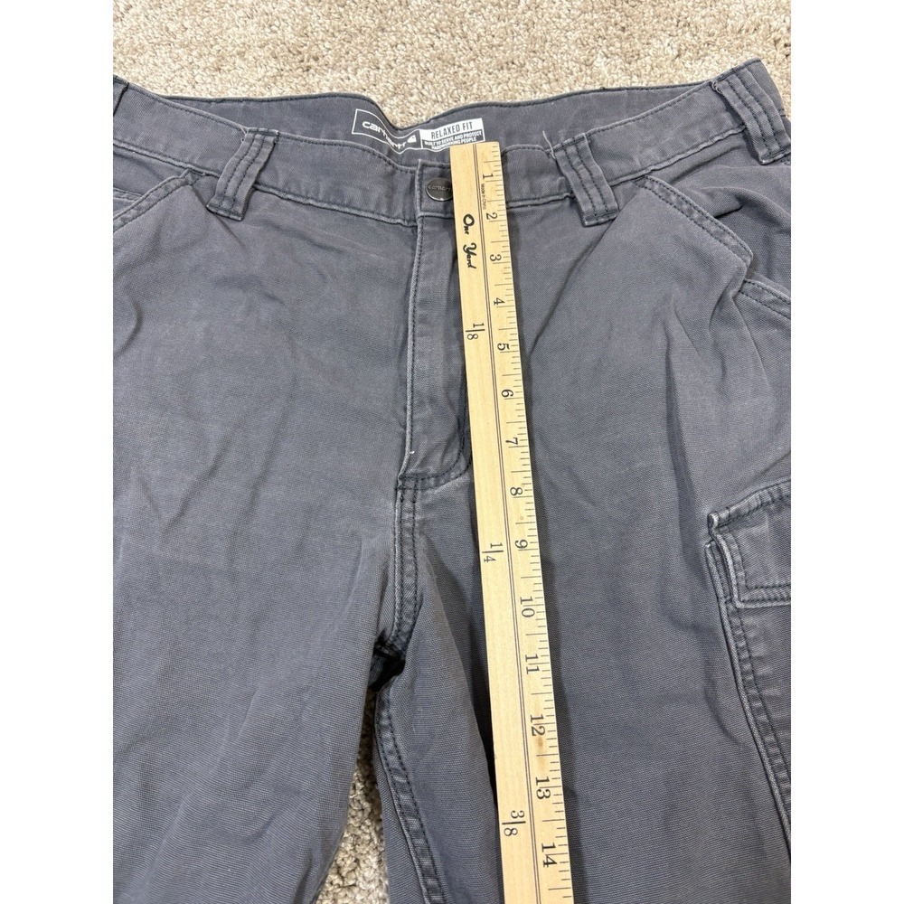 Carhartt Relaxed Fit Cargo Shorts Men's‎ 34 Gray Work Utility Casual - Picture 5 of 8